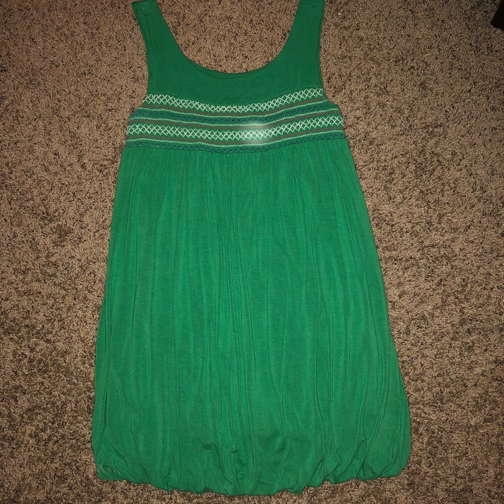 Sequin Hearts Green Bubble Dress - Size Medium